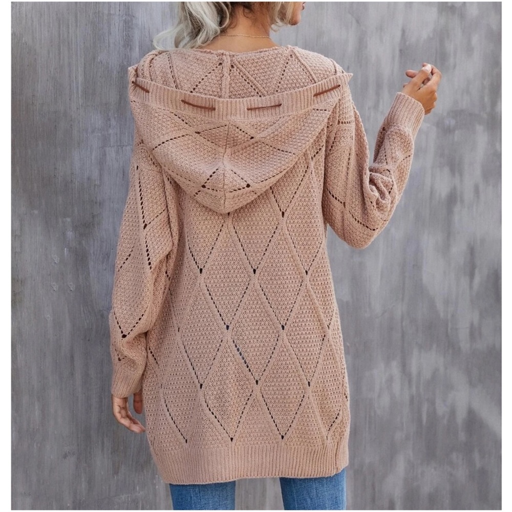 Cozy Long Hoodie Sweater Top - Picture 5 of 5